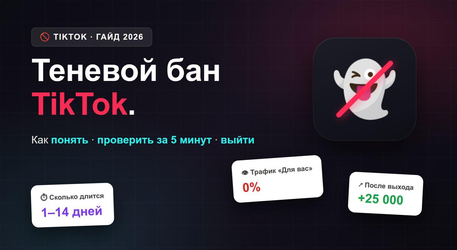 Π’Π΅Π½Π΅Π²ΠΎΠΉ Π±Π°Π½ Π² TikTok β ΠΊΠ°ΠΊ ΠΏΠΎΠ½ΡΡΡ, ΠΏΡΠΎΠ²Π΅ΡΠΈΡΡ ΠΈ Π²ΡΠΉΡΠΈ Π² 2026